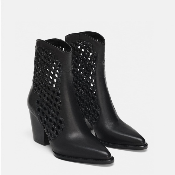 Zara Shoes - Rare! Zara leather cowboy style boots,bloggers fav